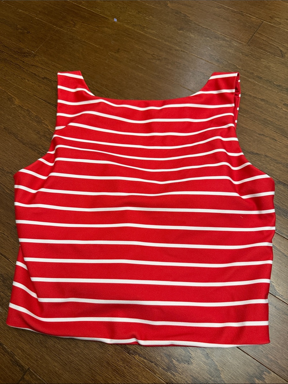 YPB (Your Personal Best) Women’s Red and White Striped athletic Tank Top- size M